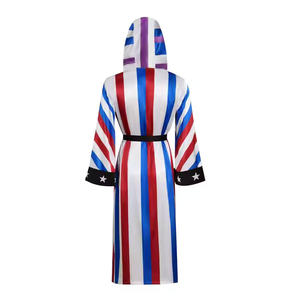 2025 Sublimation Conceptions Personnalisées Robe De Boxe De Haute Qualité-Satin Martial-Arts Fighter-Silk Sublimation Robe De Boxe - Product Image 3