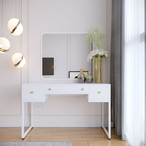 Modern 3-Drawer Dressing <b>Table</b> with Rubberwood SFBTD009 - Product Image 5