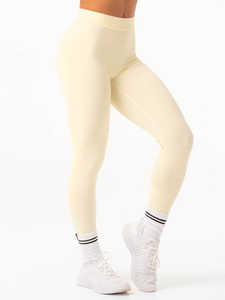 Nouveau Lemon Drop NKD V Scrunch Leggings Haute Pli Sur Ceinture Avec V Forme Dos Et Active Wear Mode Gym Leggings Pour Les Femmes - Product Image 2