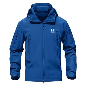 High Quality <b>Winter</b> Men's Softshell Jacket with Stand Collar and Front Logo Customizable Eco-Friendly Breathable - Product Image 1