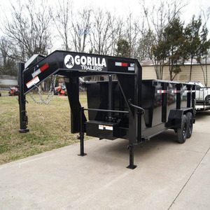Remolque de volteo Gorilla 7x16 | Remolque volquete telescópico de cuello de cisne tipo I de 7x16 pies con lados de 3 pies, ejes dobles de 7000 lb y 14000 lb de peso total en marcha (GVWR) en venta - Product Image 1