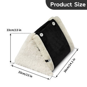 Cama <span class=keywords><strong>Triangular</strong></span> súper suave plegable personalizada de lujo para gatos, conveniente para almacenar animales pequeños, camas para cachorros y perros - Product Image 4