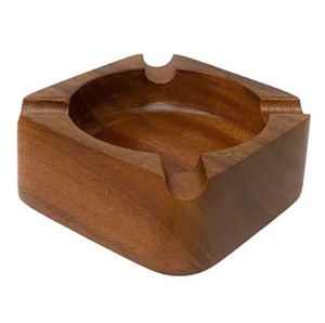 <b>Portable</b> Lightweight Round American Style Customizable Wooden <b>Ashtray</b> for Travel and Home Use Wholesale - Product Image 1