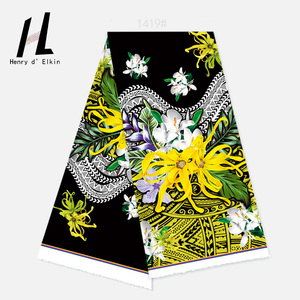 تخفيضات كبيرة مخصص هاواي طباعة بوليستيرتر الاستوائية الحروفية نمط الأزهار ملابس نسائية تنفس قماش خفيف الوزن - Product Image 2