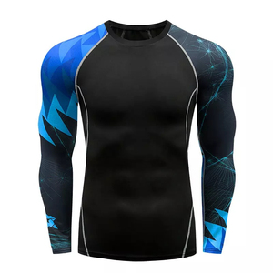 OEM Rash Guard and Spats Set Negro Rush Guard Hombres Rash Guard Top Ropa deportiva Premium Todos los deportes Unisex con personalización - Product Image 1