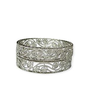 Brazaletes Elegantes y Modernos de Plata Chapada en Perla para Mujer, Joyería de Calidad de Exportación para Bodas y Fiestas a Precio de Mayoreo - Product Image 2