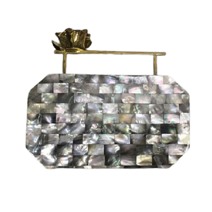 Lujo hermosa madre de perla mosaico damas noche embrague fiesta bolsa para bodas y aniversario funciones por RF Crafts - Product Image 1