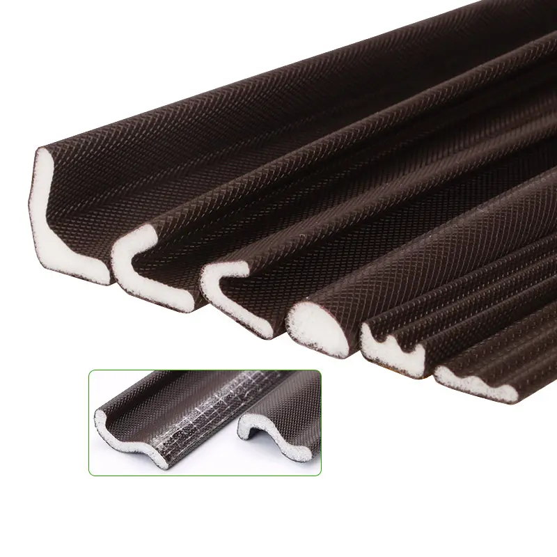 Wooden door window frame soundproof rubber extruded E L I T S D shape PU foam strip door seal strip