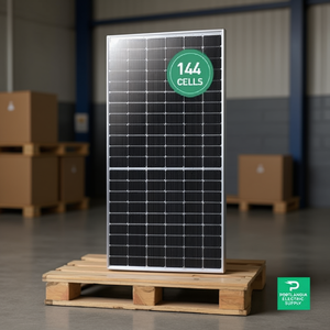 Panneau solaire bifacial HJT 545W, cadre argenté, 144 cellules mono, PS545M6-24/TH, palette industrielle - Product Image 2