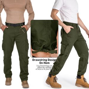 Pantalon cargo décontracté en toile pour homme, coupe droite, léger, délavage foncé, avec logo personnalisé imprimé, vente directe professionnelle, le plus vendu - Product Image 4
