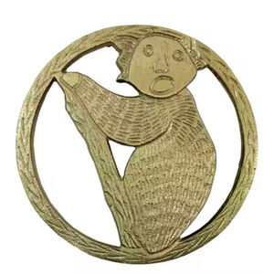 Modern Designer Golden Metal Trivet Ornate Leaf Scrollwork <b>Kitchen</b> Table Protector <b>Decorative</b> Home Dining <b>Accessory</b> - Product Image 3