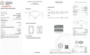 Diamant de 2,01 carats, émeraude, blanc, couleur D, clarté VVS1, diamant en vrac personnalisable, fabrication de bijoux, diamant de laboratoire de haute qualité - Product Image 2