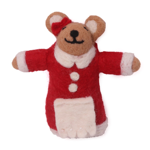 Figura de Ratón Navideño Hecha a Mano con Fieltro de Aguja, Animal de Lana con Bufanda a Cuadros, Decoración Festiva - Product Image 1