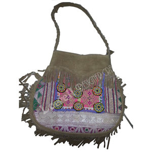 Bolsa étnica de algodón con espejo bordado a mano de gran capacidad, trabajo en tonos vibrantes para festivales, fiestas, ropa cultural - Product Image 5