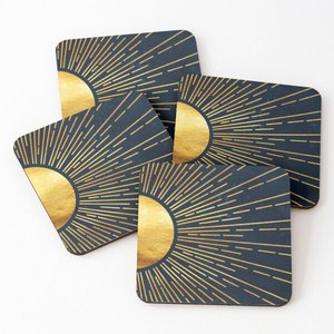 Hand Crafted Tea Coffee Printed Acacia Solid Wood <b>Coaster</b> <b>Coaster</b> <b>Set</b> with Holder Insulation Mat for Home at Star Crafts - Product Image 4