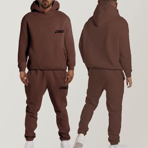 Venta al por mayor para hombre 100% algodón logotipo personalizado chándal Sudadera con capucha de gran tamaño y Jogger gimnasio chándales en blanco deporte chándal conjunto para el invierno - Product Image 3