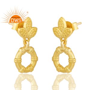 ต่างหูห้อยชุบทอง18K ดีไซน์ทันสมัยอัญมณีดีมีสไตล์สำหรับผู้หญิงของขวัญสำหรับผู้หญิงสำหรับเธอ - Product Image 3