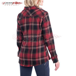 Classic <b>Womens</b> Biker Style <b>Flannel</b> <b>Shirt</b> With Front Pockets And Relaxed Fit Casual Plaid <b>Flannel</b> Biker <b>Shirt</b> - Product Image 5