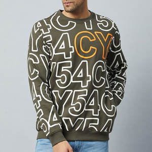 Article frais pur tissu Original hommes sweat séchage rapide manches longues basiques coton mélangé hommes sweat - Product Image 1