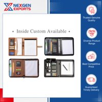 Porte-documents classique en similicuir souple Nexgen Exports, très bien noté, avec fermeture éclair, 12 pouces, couleur/logo personnalisable, unisexe, pour affaires