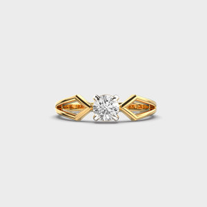 Joyería de Oro Amarillo de 18K con Solitario Brillante, Recuerdo Elegante para Mujer, Regalo de Aniversario de Oro Sólido para Ella - Product Image 1