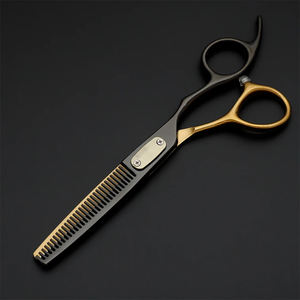 Tijeras de peluquero de corte de pelo profesional Borde de afeitar de acero inoxidable con mango de plástico Hoja recta afilada para uso de belleza - Product Image 3