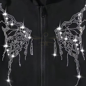 Cómodo ajuste Rhinestone chándal estilo callejero cómodo ajuste Rhinestone chándal OEM disponible - Product Image 4