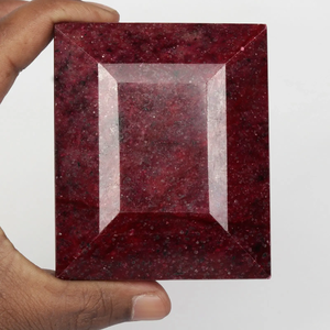 Piedra Preciosa Suelta de Rubí Rojo Natural de Gran Tamaño, Corte Esmeralda, Facetada, 1800 Ct., Calidad Certificada AAA+, Gem230 - Product Image 1