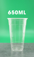 Vente en gros de gobelets à café jetables transparents en plastique PP,PE avec logo imprimé Tasses à bulles Tasses en plastique pour boissons froides fabriquées au Vietnam