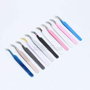 Pinces à cils en acier inoxydable de haute qualité, personnalisables avec étiquette privée, couleur personnalisée, logo et emballage sur mesure - Product Image 6