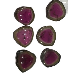 Rodajas de turmalina de sandía de cristal Natural al por mayor de la mejor calidad, corte perfecto, piedra preciosa roja redonda, producto a granel - Product Image 1