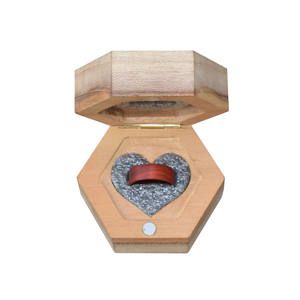 Anillos de dedo de moda de compromiso y aniversario de boda de madera redonda de madera Natural para mujer - Product Image 4