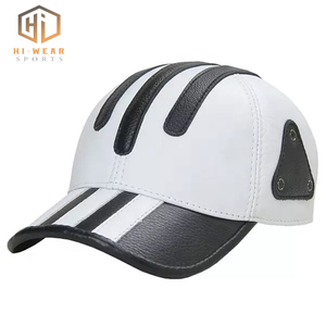 Sombrero de cuero de 5 paneles/gorras de cuero personalizadas/gorra SnapBack de ala plana de cuero - Product Image 1