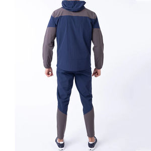 Chaqueta cortavientos ligera impermeable y transpirable para hombre, sudadera para deportes al aire libre para correr, OEM personalizado de talla grande, Color de contraste - Product Image 4