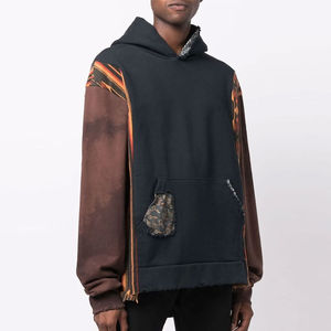 Sudadera con capucha de lana desgastada personalizable para hombre con mangas largas Ropa de invierno más vendida OEM Servicio al por mayor Técnicas bordadas - Product Image 3