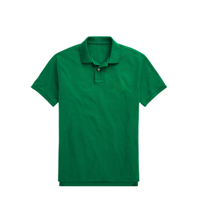 Camiseta Polo Verde para Hombre, Camiseta Informal de Algodón de Manga Corta, Suave, Cómoda y Elegante para Uso Diario, Polo de Color Sólido a la Moda - Product Image 1