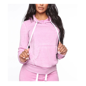 Venta al por mayor de moda Rosa diseñador pullover sudadera casual manga larga sudaderas con capucha - Product Image 1