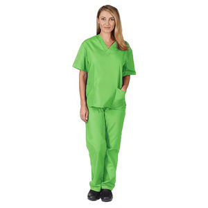 Nuevo logotipo personalizado al por mayor enfermera Hospital uniformes médicos poliéster rayón Spandex pantalones elásticos conjuntos de uniformes para las mujeres - Product Image 1