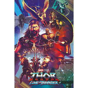 Affiche murale design en papier style moderne Marvel Thor : Pour l'amour et la foudre - Product Image 1