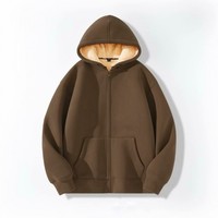 Sweat-shirt à capuche épais en tricot lourd pour hommes, noir, avec logo personnalisé OEM ODM imprimé en sérigraphie, fermeture éclair, pour adolescents