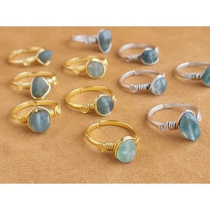 Gold and Silver Plated Fashion <b>Rings</b> with Unique Stone Design for Resale - Product Image 3