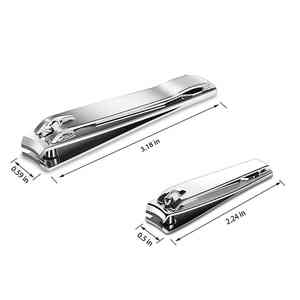 Juego de 2 Uds de cortaúñas de acero, acabado de esmalte, cortador de uñas, recortador de manicura, pedicura, cortaúñas con lima de uñas integrada - Product Image 2