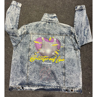 Veste en jean d'hiver pour homme sur mesure, style streetwear formel vintage avec broderies et boutons, OEM/ODM disponible
