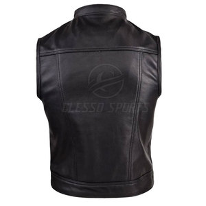 Gilet en cuir pour homme, élégant et luxueux, sans manches, classique, mode décontractée pour homme, gilet en cuir pour homme - Product Image 2