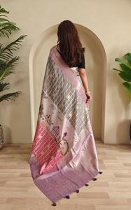 Increíble color Georgette con Zari Weaving Saree Woman Fashion Fabricante y proveedor de India a precio barato - Product Image 3