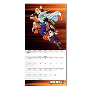 Calendario de Pared Perpetuo de Dragon Ball Z 2025 para Oficina, Impreso en Papel con Reloj y Diseño de Anime Popular - Product Image 1