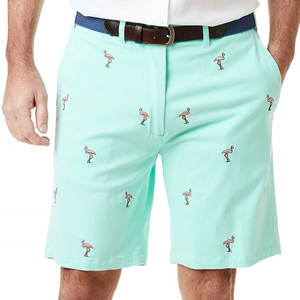 กางเกงขาสั้นปักลำลองสำหรับผู้ชายดีไซน์ใหม่สีพื้นแห้งเร็วฉลากส่วนตัว - Product Image 3