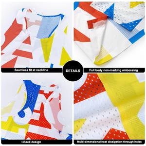 Débardeur de sport pour homme, respirant, à capuche, en polyester/coton, à séchage rapide, compression, tricoté par sublimation - Product Image 5