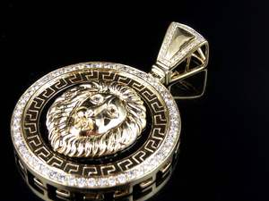 Diseño de cabeza de león S925 plata Iced Out Hip Hop joyería Moissanite diamante colgante para hombres toda ocasión desgaste - Product Image 2