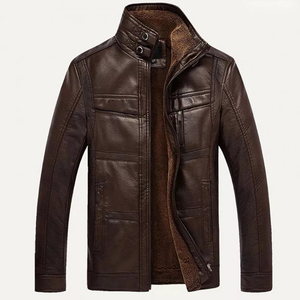 Veste en cuir matelassée pour hommes en gros pour hommes conception personnalisée OEM cuir veste de haute qualité fabricant en gros personnalisé - Product Image 3